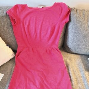 Boden pink cotton dress size 6 with pockets